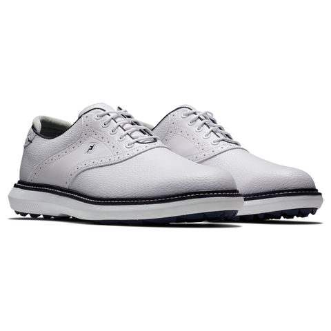 Footjoy Men's White & Navy Traditions Casusal Shoes | Footjoy In Lebanon