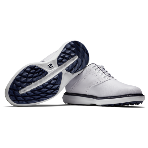 Footjoy Men's White & Navy Traditions Casusal Shoes | Footjoy In Lebanon