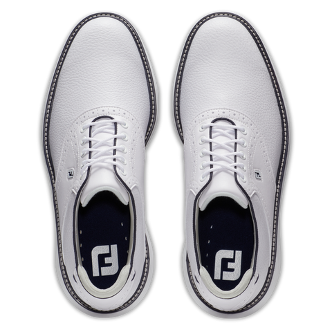 Footjoy Men's White & Navy Traditions Casusal Shoes | Footjoy In Lebanon