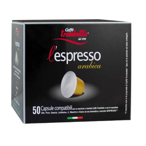 Caffe Trombetta l'espresso 50 Capsule  | Caffe Trombetta In Lebanon