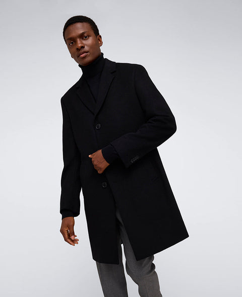 Kenneth Cole Men's Black Classic Fit OverCoat  |Kenneth Cole  In Lebanon