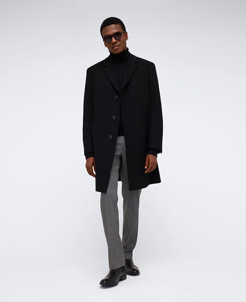 Kenneth Cole Men's Black Classic Fit OverCoat  |Kenneth Cole  In Lebanon