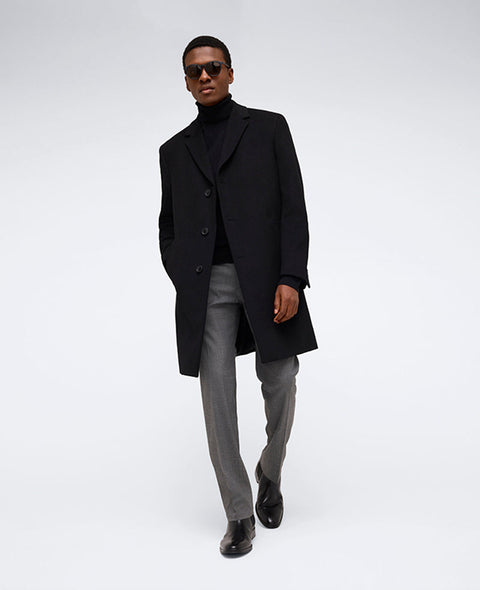 Kenneth Cole Men's Black Classic Fit OverCoat  |Kenneth Cole  In Lebanon