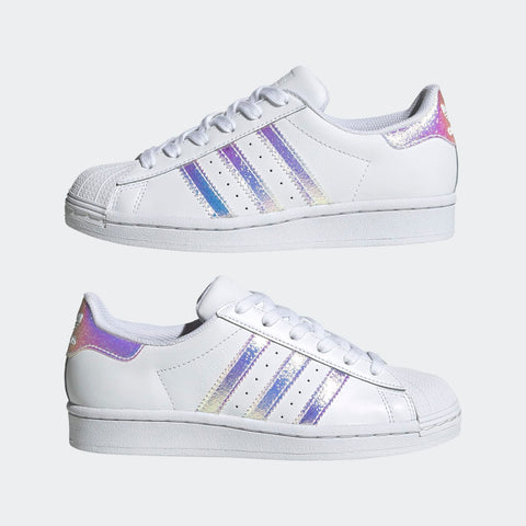 Adidas Kids White & Pink Superstar J Sneaker | Adidas In Lebanon