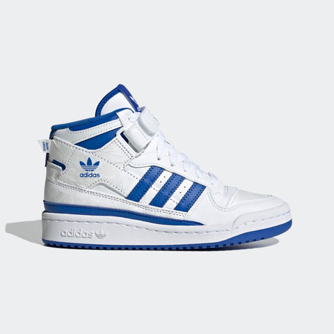 Adidas Kids Unisex Originals Forum Mid White & Blue Sneaker | Adidas In Lebanon