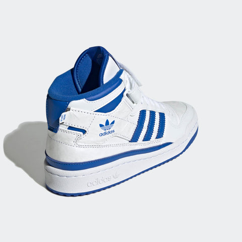 Adidas Kids Unisex Originals Forum Mid White & Blue Sneaker | Adidas In Lebanon