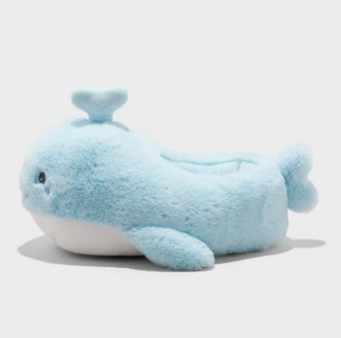 Cat & Jack Kid's Light Blue Whale Character Slippers | Cat & Jack In Lebanon