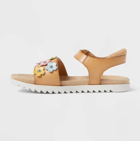 Cat & Jack Baby Girl's Cognac Layla Flower Sandals | Cat & Jack In Lebanon