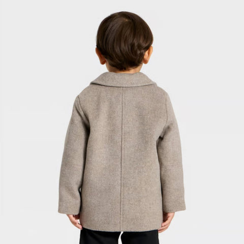 Cat & Jack Boy's Grey Faux Wool Pea Coat | Cat & Jack In Lebanon