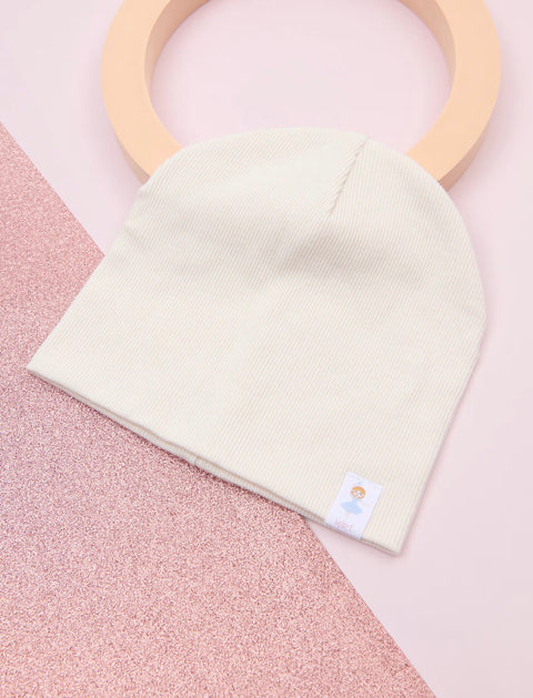 Sinsay Girl's Light Beige Ribbed Cotton Beanie | Sinsay In Lebanon