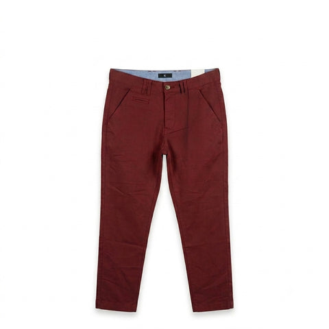 K Town Men's Dark Red Regular Fit Chino Pants | K Town In Lebanon