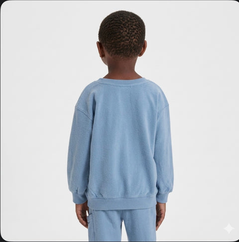 Cat & Jack Boy's Dusty Blue Washed French Terry Sweatshirt | Cat & Jack In Lebanon