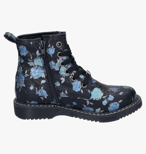 Dockers by Gerli Girl's Black/Blue Winter Floral Boots | Dockers by Gerli In Lebanon