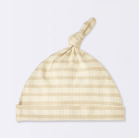 Cloud Island Baby's Beige Jacquard Checkered Romper & Hat | Cloud Island In Lebanon