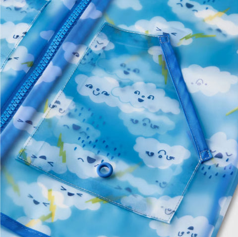 Cat & Jack Kid's Blue Cloud Printed Clear Rain Coat | Cat & Jack In Lebanon