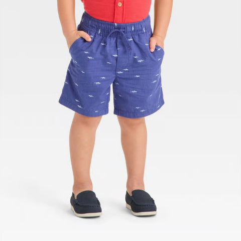 OshKosh B'gosh Boy's Navy Blue/Red Button Down Top and Woven Shorts Set | OshKosh B'gosh In Lebanon