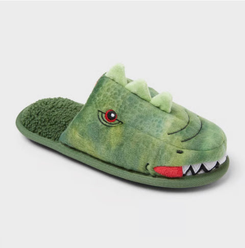 Cat & Jack Kid's Green Dino Scuff Slipper | Cat & Jack In Lebanon