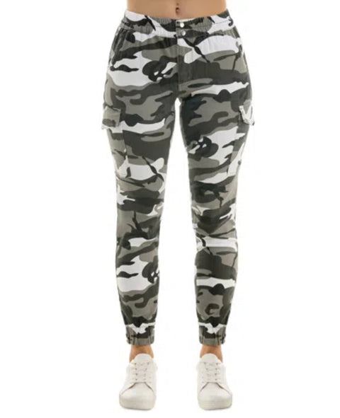 Almost Famous Women's Black Camo Cargo Pocket Joggers | Almost Famous In Lebanon