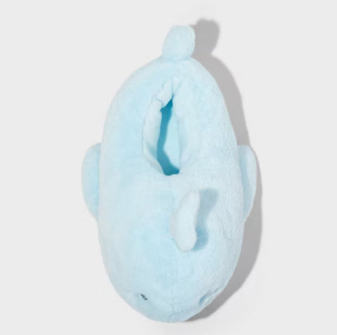 Cat & Jack Kid's Light Blue Whale Character Slippers | Cat & Jack In Lebanon