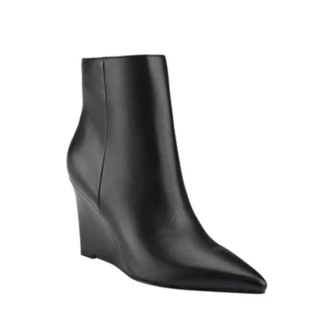 Madden Girl Women's Black Pointed-Toe Wedge Booties | Madden Girl In Lebanon