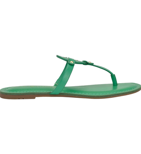 Tommy Hilfiger Women's Green Litzy T-Strap Logo Flat Sandals | Tommy Hilfiger In Lebanon