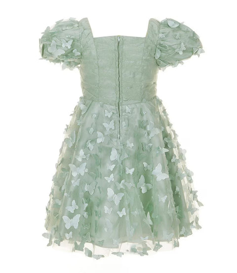 Rare Editions Girl's Sage Green 3D Butterfly Party Dress | Rare Editions In Lebanon