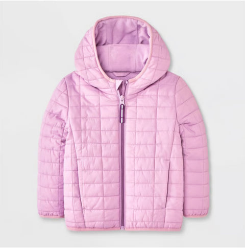 Cat & Jack Girl's Lavender Value Hooded Puffer Jacket | Cat & Jack In Lebanon