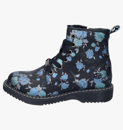 Dockers by Gerli Girl's Black/Blue Winter Floral Boots | Dockers by Gerli In Lebanon