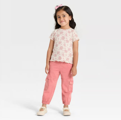 Cat & Jack Girl's Dark Mauve Cargo Jogger Pants | Cat & Jack In Lebanon