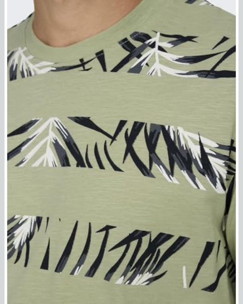 Only & Sons Men's Sage Green Siason Stripe T-Shirt | Only & Sons In Lebanon