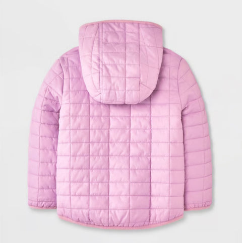 Cat & Jack Girl's Lavender Value Hooded Puffer Jacket | Cat & Jack In Lebanon