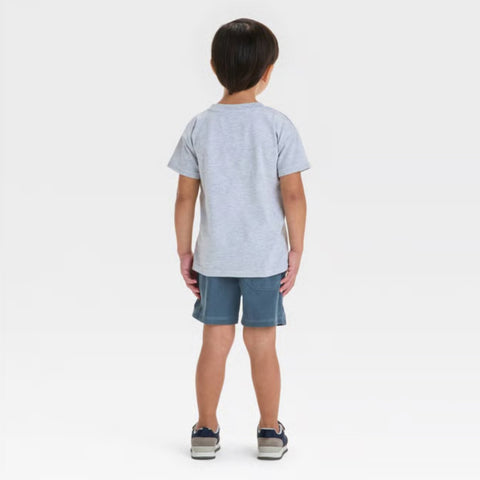 Disney Baby Boy's Grey Marvel Spidey & Friends Pocket T-Shirt & Brushed Active Shorts Set | Disney In Lebanon