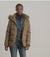 Lauren Ralph Lauren Women's Beige & Brown Plaid Fur-Trim Hooded Puffer Jacket