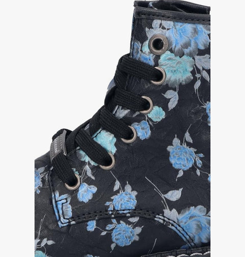 Dockers by Gerli Girl's Black/Blue Winter Floral Boots | Dockers by Gerli In Lebanon