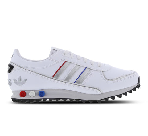 Adidas Men's White/Silver Metallic La Trainer II Sneakers | Adidas In Lebanon