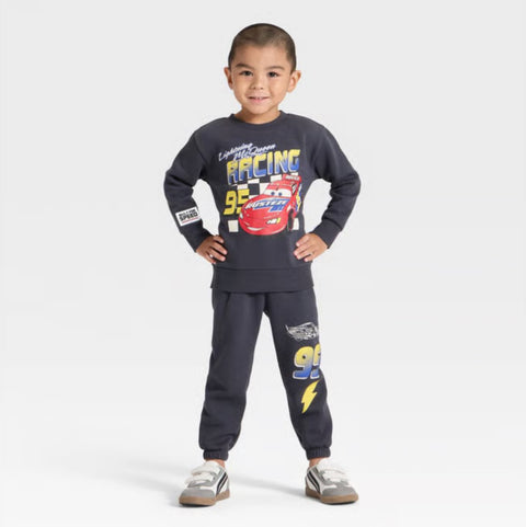Disney Baby Boy's Navy 2pc Cars Lightning McQueen Racing Fleece Pullover and Bottom Set | Disney In Lebanon