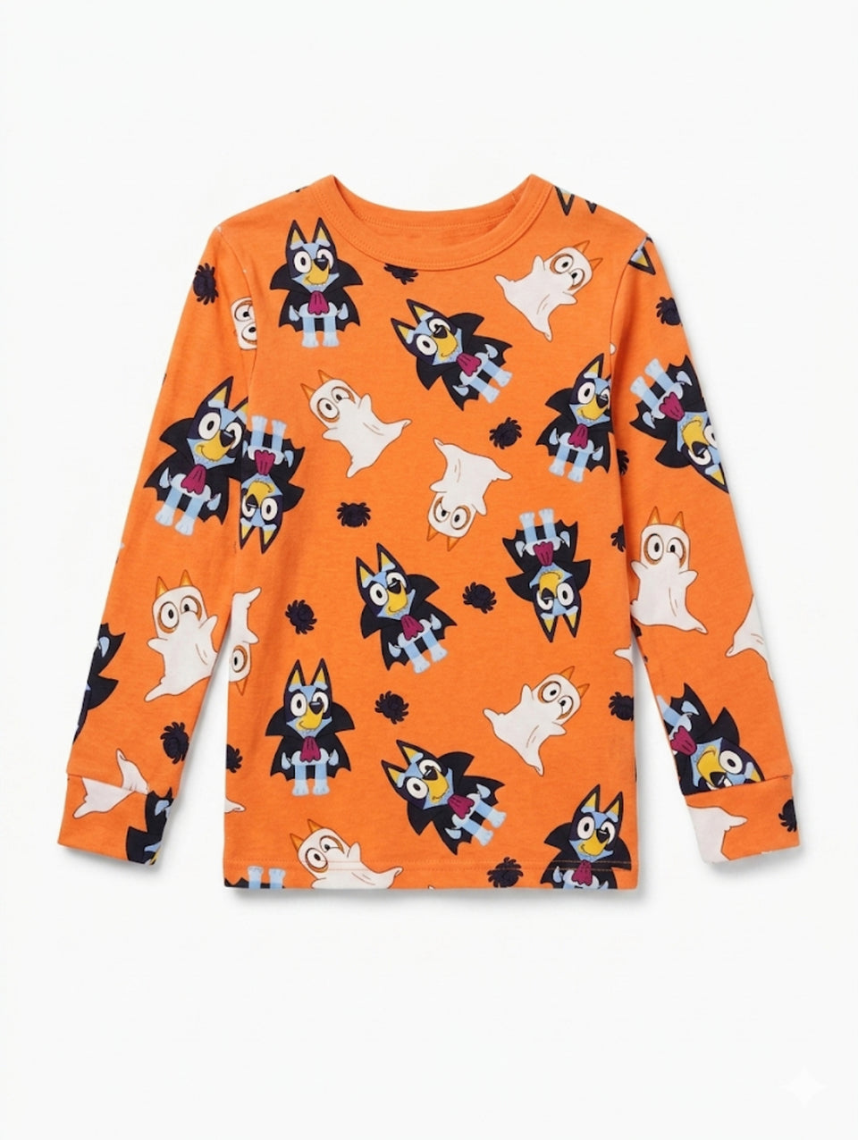 Bluey Boy's Orange All Over Print Long Sleeve Blouse | Bluey In Lebanon