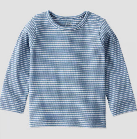 Little Planet By Carter's Organic Baby Boy's Blue/Light Grey 2pc Sweater Overalls Set | Little Planet By Carter's Organic In Lebanon
