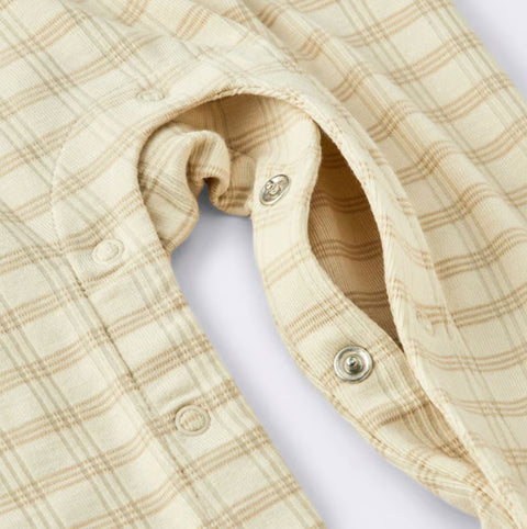 Cloud Island Baby's Beige Jacquard Checkered Romper & Hat | Cloud Island In Lebanon