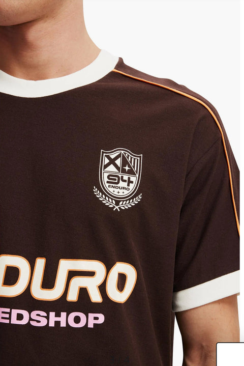 Cotton On Men's Dark Oak, White, Enduro Premium Loose Fit Art T-Shirt | Cotton On In Lebanon