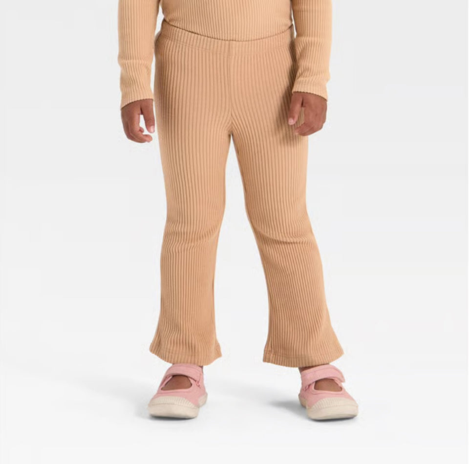Cat & Jack Baby Girl's Light Sand Brown Flared Leggings | Cat & Jack In Lebanon