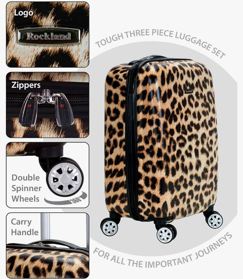 Rockland Women's Black Leopard 20-inch Lightweight Hardside Spinner | Rockland In Lebanon