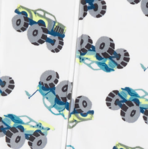 Carter's Just One You Baby Boy's Dark Blue/Ivory 2pk Snug Fit Long Sleeve Cars and Trucks Velour Footed Pajama | Carter's Just One You In Lebanon