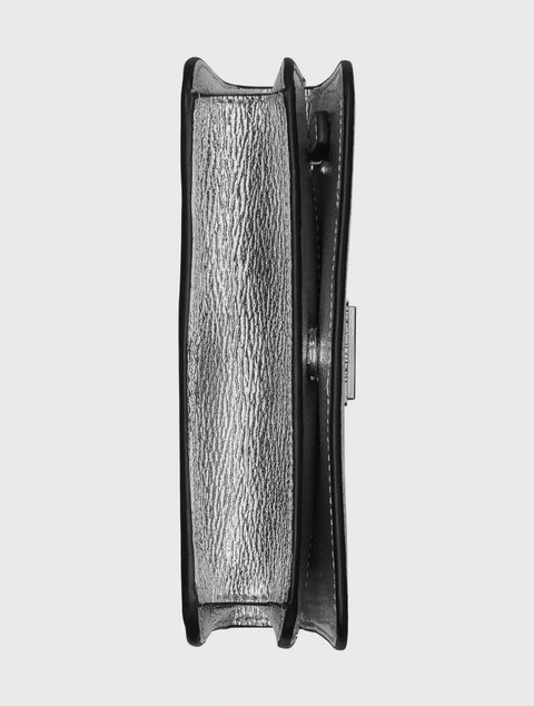 Karl Lagerfeld Paris Women's Silver Lafayette Leather Wallet On A Chain | Karl Lagerfeld Paris In Lebanon