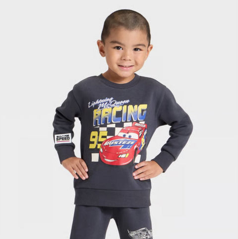 Disney Baby Boy's Navy 2pc Cars Lightning McQueen Racing Fleece Pullover and Bottom Set | Disney In Lebanon