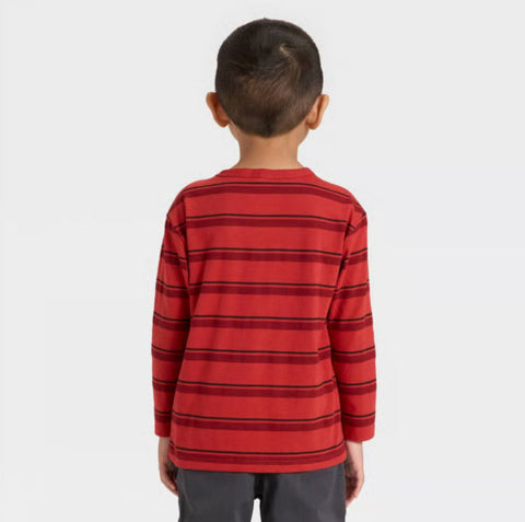 Cat & Jack Boy's Dark Red Long Sleeve Relaxed Blouse | Cat & Jack In Lebanon