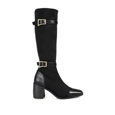 Journee Collection Women's Black Gaibree Wide Calf Boots| Journee Collection in Lebanon