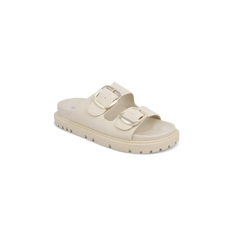 Mia Women's Beige Gen Double Buckle Seashell Slipper | Mia In Lebanon