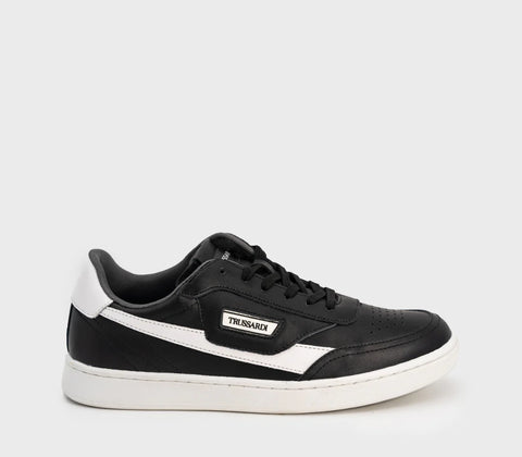 Trussardi Men's Black & White Craft Sneakers | Trussardi in Lebanon