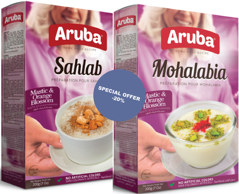 Aruba Sahlab 200g 1Pack + Mohalabia 200g 1 Pack| Aruba In Lebanon